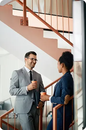 Small business owners working together